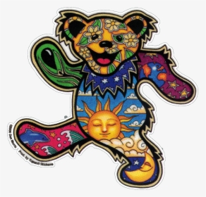 Grateful Dead Dancing Bear Png Picture Library Stock - Grateful Dead Psychedelic Bear, Transparent Png, Free Download