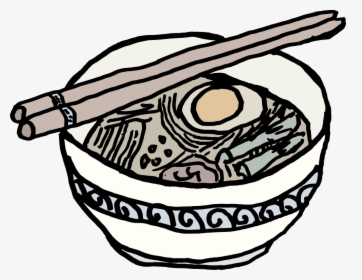 Chopsticks Drawing Bowl Ramen Frames Illustrations - Ramen Drawing, HD Png Download, Free Download