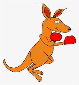 Kangaroo, Clip Art, Boxing Gloves, Animal, Boxer, Bag - Clipart Kangaroo, HD Png Download, Free Download