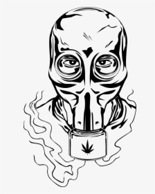 Transparent Skull Gas Mask Png - Drawn Gas Mask Skull, Png Download, Free Download