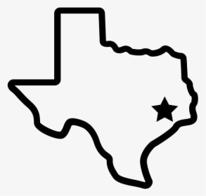 Clip Art Houston Texas Clip Art - Texas With A Star On Houston, HD Png Download, Free Download