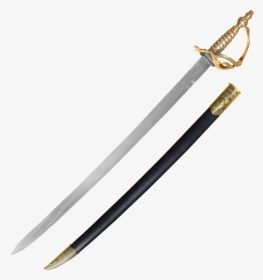Cavalry Sword With Genuine Leather And Real Brass Scabbard - Murata Rifle Bayonet, HD Png Download, Free Download