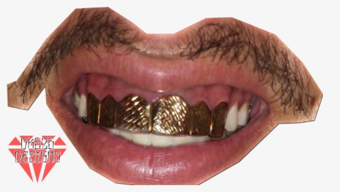 #grill #grillz #gold #teeth #mouth #dk925 #dk925designs - Grillz Mouth Png, Transparent Png, Free Download