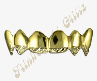 Gold Grillz Png - Golds With Diamond Cut Tips, Transparent Png, Free Download