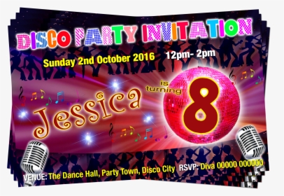 Disco Dance Karaoke Party Invitation - Poster, HD Png Download, Free Download