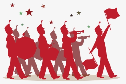 Transparent Crowd Silhouette Png - Marching Band Silhouette Png, Png Download, Free Download