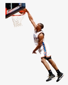 Transparent Russell Westbrook Png - Basketball Player Dunking Png, Png Download, Free Download
