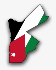Flag-map Of Jordan - Jordan Map And Flag, HD Png Download, Free Download
