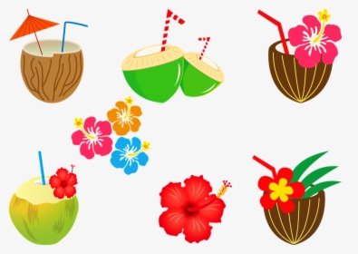 Cóctel De Coco, Alcohol, Hibisco, Bebidas Exóticas - Logo Es Kelapa Muda, HD Png Download, Free Download