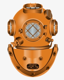 Diving Helmet, Diving, Deep, Marina, Navy, Ocean, Sea - Diving Helmet Clipart, HD Png Download, Free Download
