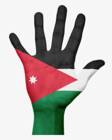 Jordan, Flag, Hand, National, Fingers, Patriotic - Pakistan Flag On Hand, HD Png Download, Free Download