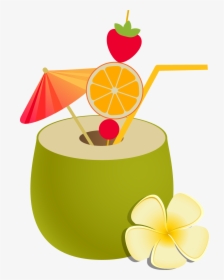 Juice Coconut Milk Nata De Coco Coconut Water Fruit - Coco Verde E Frutas, HD Png Download, Free Download