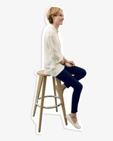 Sitting On Stool Png, Transparent Png, Free Download