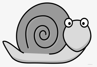 Cartoon Snail Animal Free Black White Images - Snail Drawing With Color, HD Png Download, Free Download