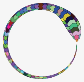 Free Clipart Of A Colorful Snake Forming A Round Frame - Snake Circle Clip Art, HD Png Download, Free Download