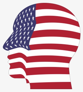 Man Head America Big - Flag Of The United States, HD Png Download, Free Download