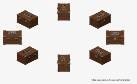 Hjm Small Wooden Chest Iron Alpha - Storage Chest, HD Png Download, Free Download