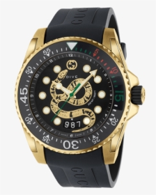 Gucci Dive Watch Gold Snake, HD Png Download, Free Download