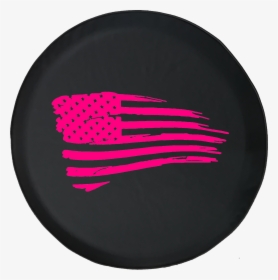 Jeep Liberty Tire Cover With Waving American Flag - Circle, HD Png Download, Free Download