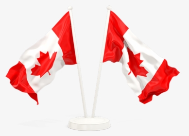Two Waving Flags - Japan And Canada Flag, HD Png Download, Free Download