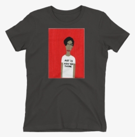 Art Is How You Think Woman On Red Mockup Front Flat, HD Png Download, Free Download