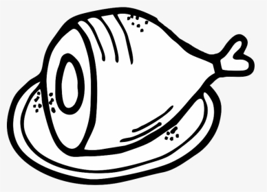Ham Black And White - Ham Clipart Black And White, HD Png Download, Free Download
