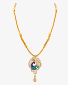 Gold Chain With Peacock Endant, HD Png Download, Free Download