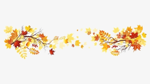 Fall Border Clipart Leaves Clip Art Autumn Corner Free - Fall Leaves Line, HD Png Download, Free Download