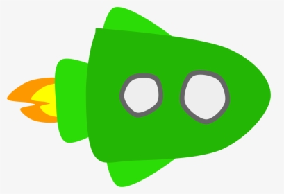 Green Spaceship Clip Arts - Green Space Ship Cartoon, HD Png Download, Free Download