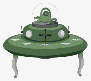 Alien Spaceship Art Drawing - Vector Graphics, HD Png Download, Free Download