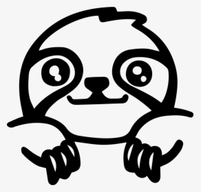 Looking For A Cute Animal Face Decal I"ve Got Pigs, - Sloth Black And White, HD Png Download, Free Download