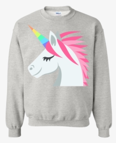 Unicorn Face Emoji Sweatshirt - Sweater, HD Png Download, Free Download