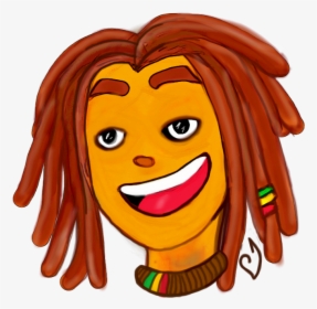 Dreadlocks Clip Art Drawing Cartoon Image - Boy With Dreads Drawing, HD Png Download, Free Download