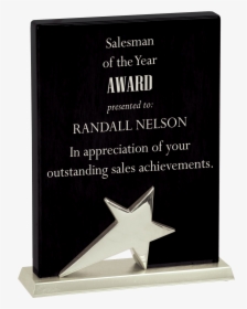 Black Laser Engraved Piano Finished Star Standing Plaque - Sign, HD Png Download, Free Download