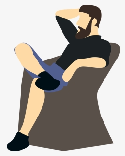 Man, Sitting, Thinking, Take A Rest, Vacation, Holiday - Take A Rest Vector, HD Png Download, Free Download
