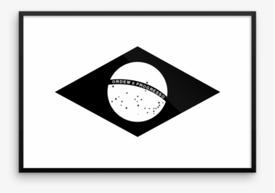 Brazil Flag Wall Art - Brazil Flag Clipart Black And White, HD Png Download, Free Download