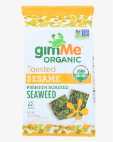 Gimme Organic Toasted Sesame Premium Roasted Seaweed- - Gimme Organic Sea Salt Seaweed, HD Png Download, Free Download