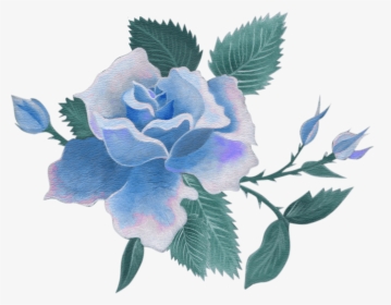 Transparent Blue Flower Png - Watercolor Blue Flower Transparent Background, Png Download, Free Download