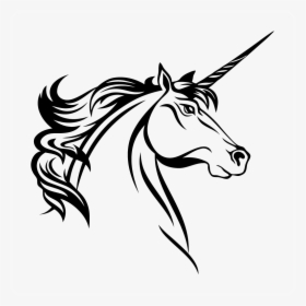 Transparent Unicorn Head Png - Unicorn Head Outline Drawing, Png Download, Free Download