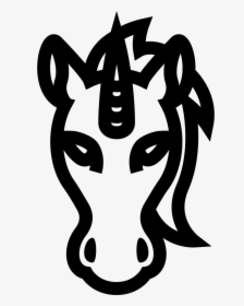 Unicorn Frontal Head - Icon, HD Png Download, Free Download