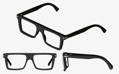 Flat Top Frames - Top Straight Glasses, HD Png Download, Free Download
