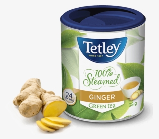 Tetley 100% Steamed Green Tea With Ginger - Tetley Ginger Green Tea, HD Png Download, Free Download