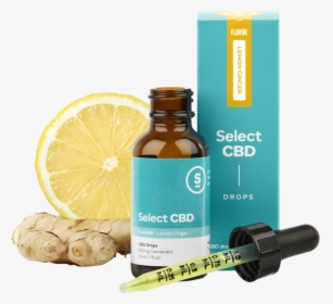 Select Cbd Drops Lemon Ginger 1000mg Human Tincture - Select Cbd Lemon Ginger, HD Png Download, Free Download