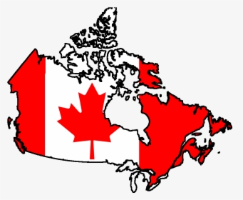 Canada Contour-flag - Canadian Flag On Canada, HD Png Download, Free Download