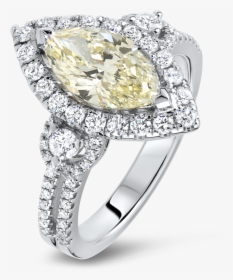 18k Wg Marquis Diamond Engagement Ring - Pre-engagement Ring, HD Png Download, Free Download