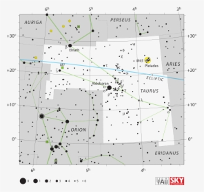 Taurus Constellation Star Chart, HD Png Download, Free Download
