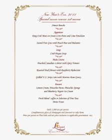 Transparent New Year Eve Png - New Year Menu 2019, Png Download, Free Download