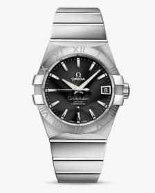 Omega Stainless Steel Constellation Co-axial Watch - Omega Constellation Mens Diamond, HD Png Download, Free Download