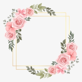 #rose #square #flower #floral #frame #gold #glitter - Message Happy Teachers Day, HD Png Download, Free Download