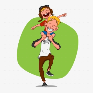 Father Son Clip Art - Dad And Son Illustration, HD Png Download, Free Download